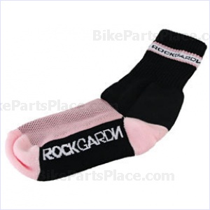 Socks - Rockgardn Logo 07 Black-Pink