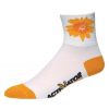 Socks Activator Flower Design White Orange